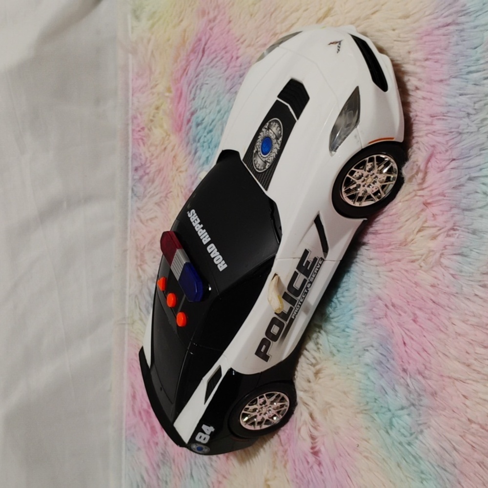 (X-85) RARE! Road Rippers "13 Police Protect & Serve Corvette Toy State Car